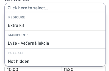 Service extras - Extra categories and copy function